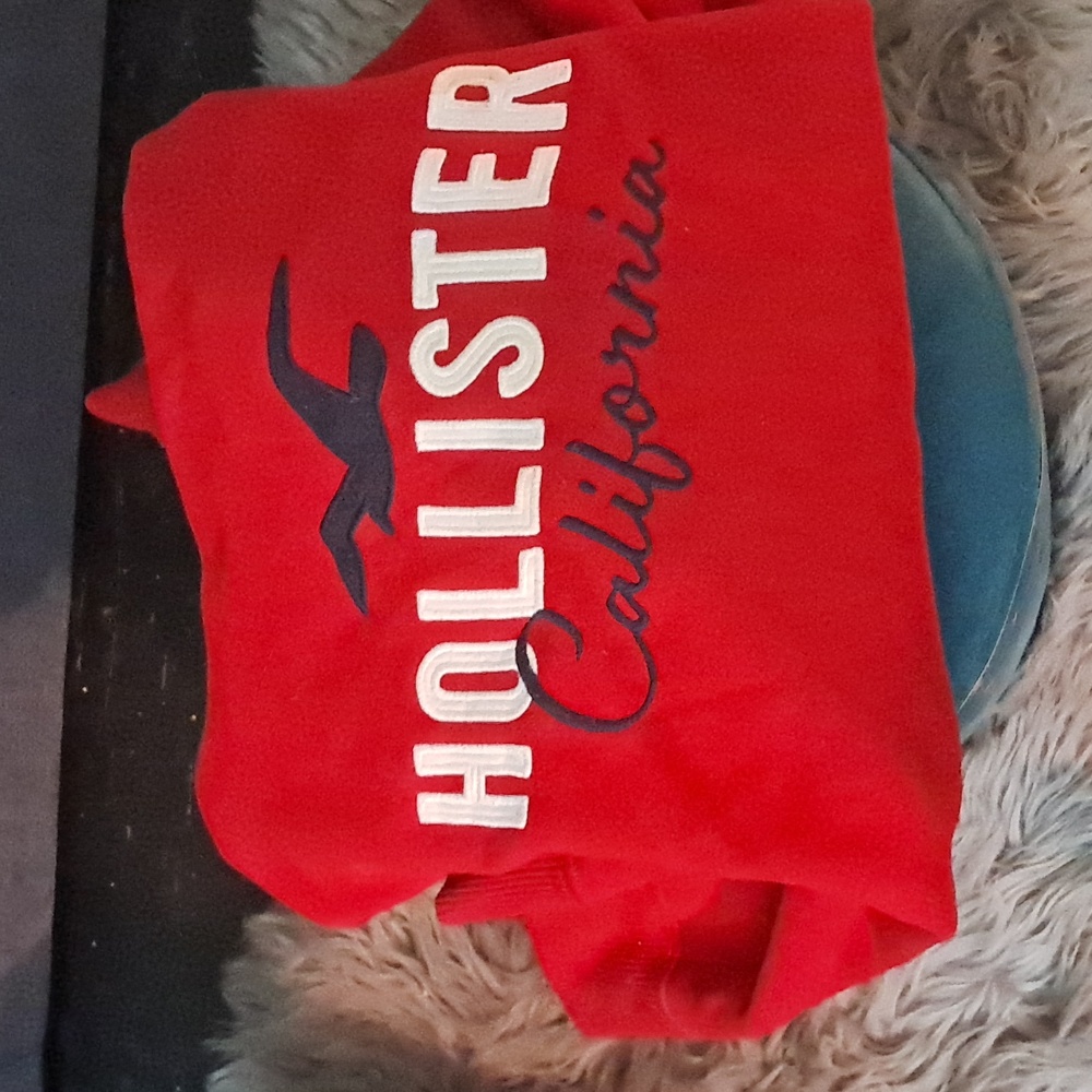 Red and black Hollister California hoodie